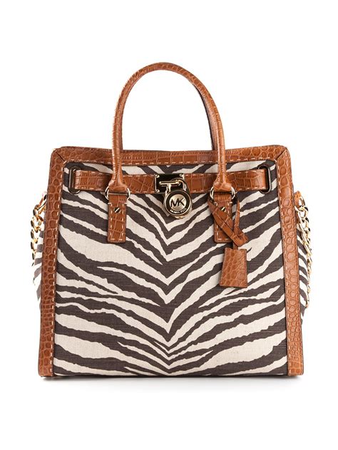 michael kors zebra print handbag|Michael Kors calf shoulder bag.